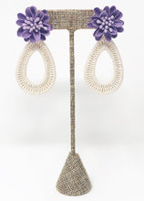 Farris Floral Earrings-Purple